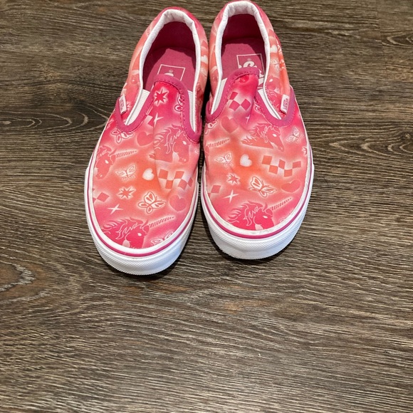Vans Pink Graphic Slip-On Sneakers - Picture 2 of 9